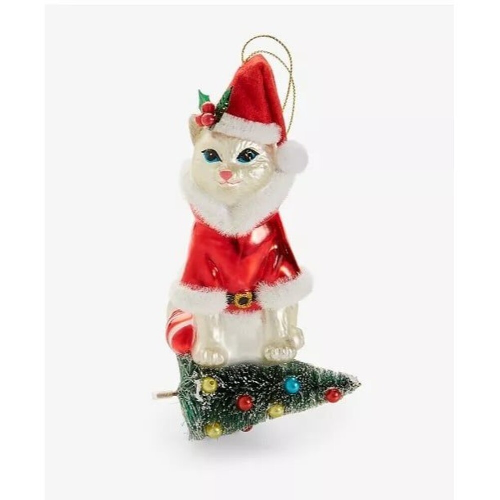 Macy’s Holiday Lane Pets Santa Cat Ornament